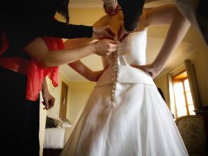 boutonnage robe mariée