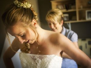 Boutonnage robe mariée